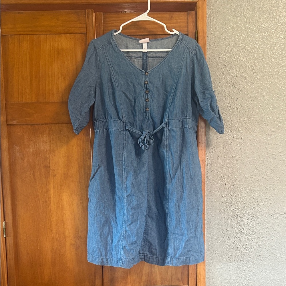 Isabel Maternity by Ingrid & Isabel Denim Midi Dress